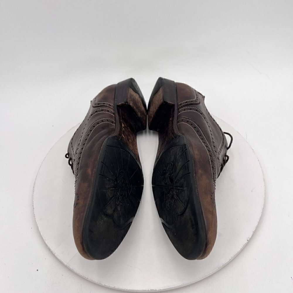 Paul Smith Men Size 7.5 Brown Leather Brogue Wingtip Lace Up Dress Shoes - Picture 6 of 16